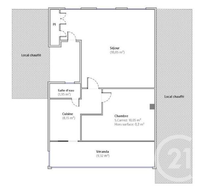 Appartement F2 &agrave; vendre - 2 pi&egrave;ces - 38,20 m2 - Grasse - 06 - PROVENCE-ALPES-COTE-D-AZUR